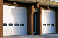 Ribbed steel commercial sectional doors