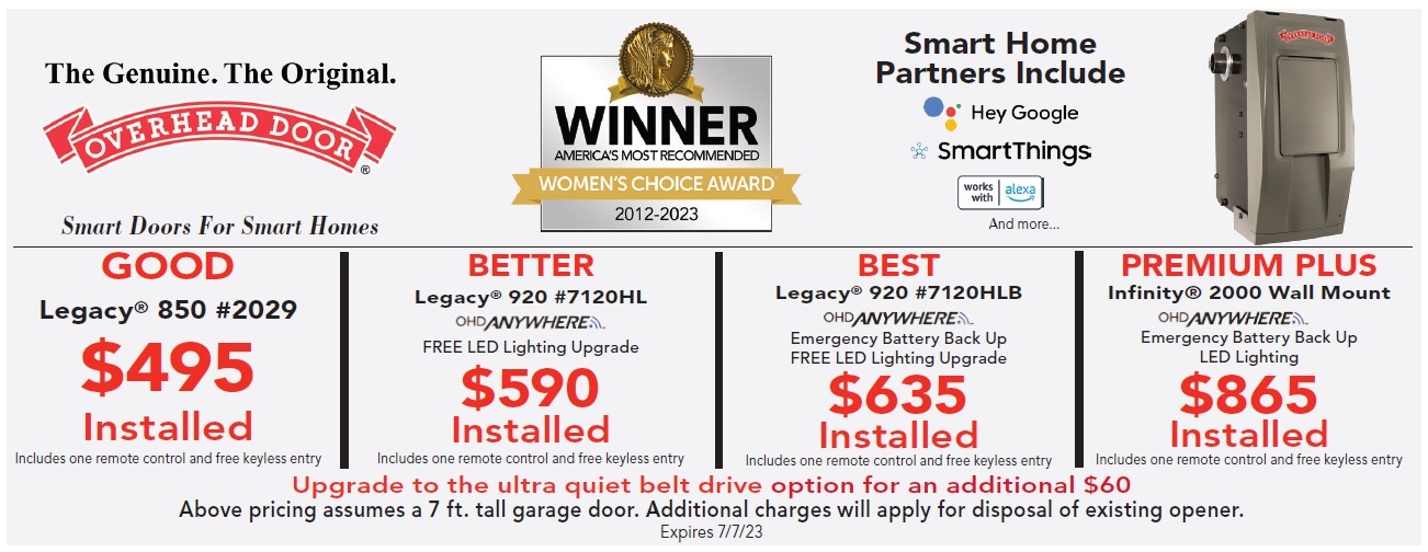Garage Door Coupons & Specials Cincinnati Overhead Door