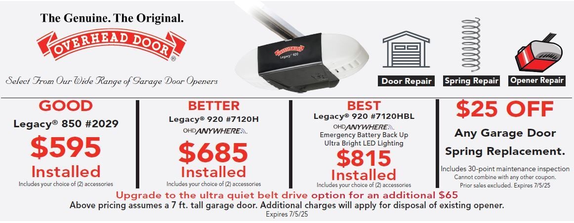 Garage Door Opener Promotions