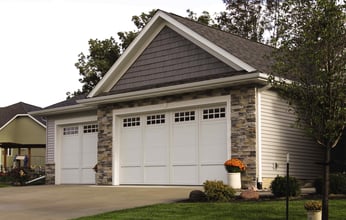 Courtyard Collection energy-efficient steel insulated garage doors - residential