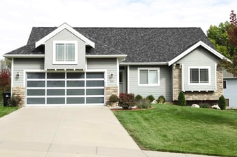 Modern Aluminum Series aluminum garage doors - residential