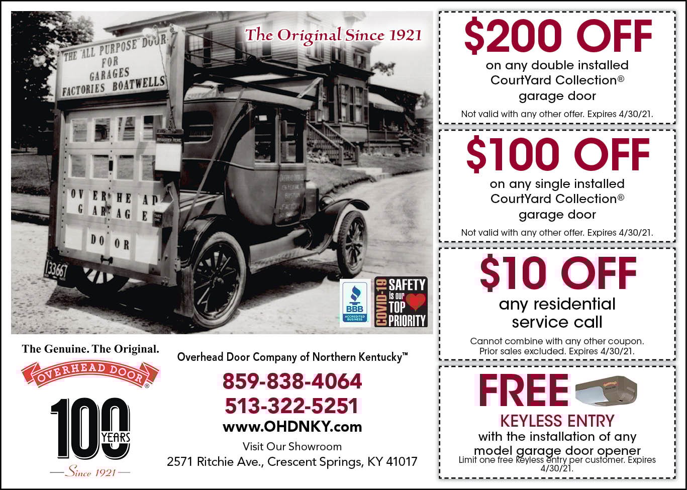 Garage Door Coupons & Specials Cincinnati Overhead Door