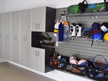 Neatly organize and store even bulky sports equipment with garage storage solutions that fit your family’s needs.
