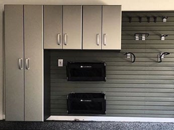 Garage storage cabinets improve your home’s organization and storage.