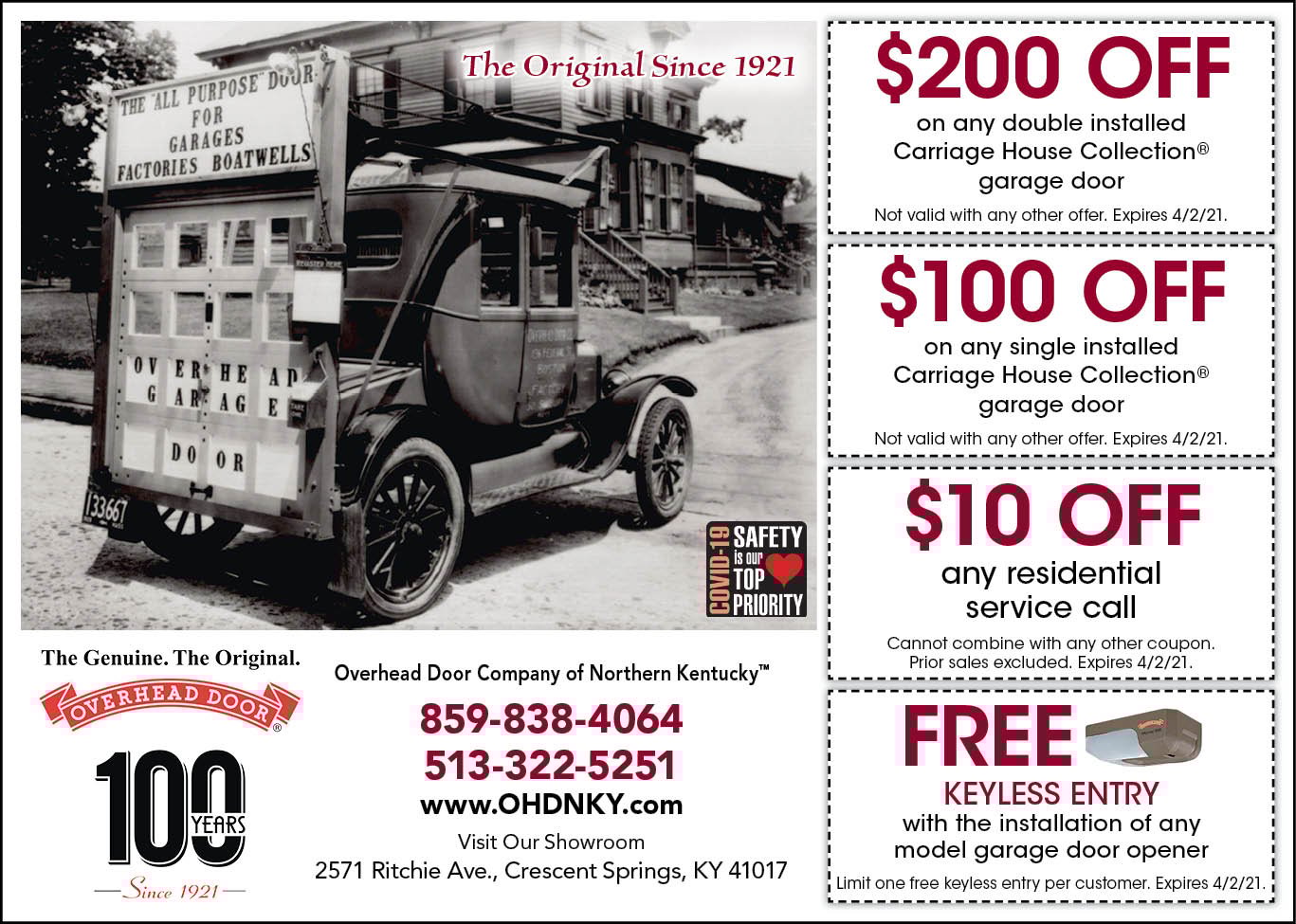 Garage Door Coupons & Specials | Cincinnati | Overhead Door