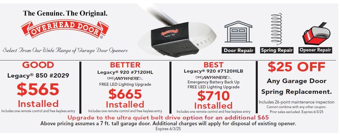 Garage Door Opener Promotions
