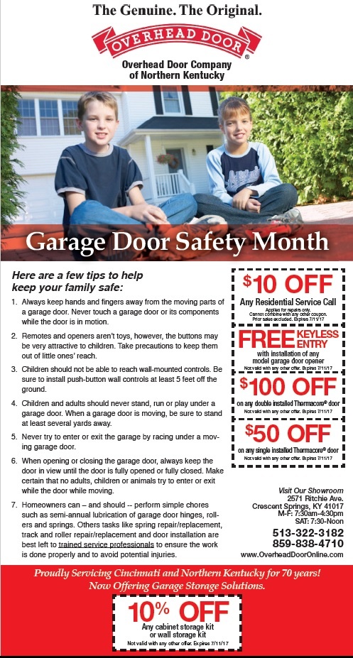 June is Garage Door Safety Month